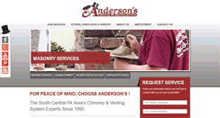 Desktop Screenshot of andersonchimney.com